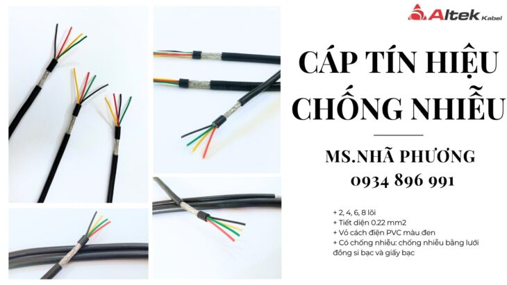 CÁP TÍN HIỆU CHỐNG NHIỄU ALTEK KABEL 2/4/6/8 LÕI 0.22 MM2