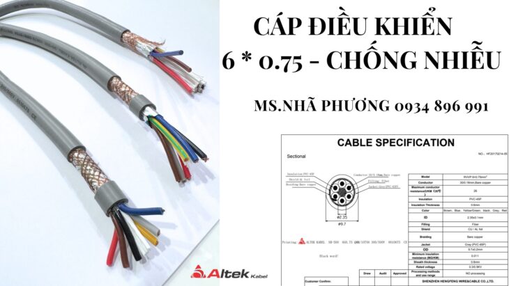 CÁP ĐIỀU KHIỂN 6 X 0.75 ALTEK KABEL SH-500 CÓ SẴN – GIAO NGAY