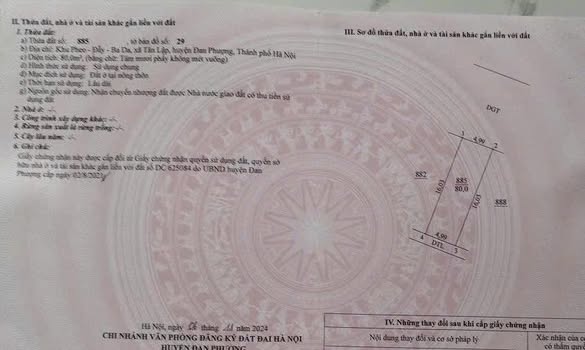 80m đất giãn dân khu Pheo dãy _ Ba Da _ Tân lập _ Đan Phượng