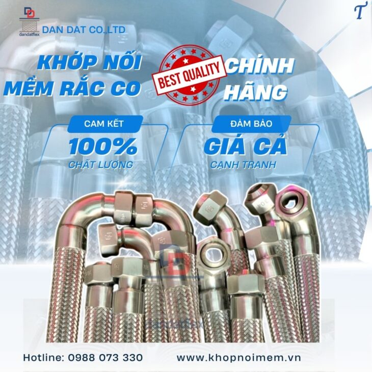 Khớp nối mềm nối ren/ Khớp nối mềm chống rung/ Khớp nối chống rung inox nối bích/ Khớp giảm rung