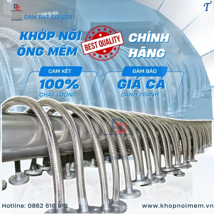 Khớp nối mềm nối ren/ Khớp nối mềm chống rung/ Khớp nối chống rung inox nối bích/ Khớp giảm rung