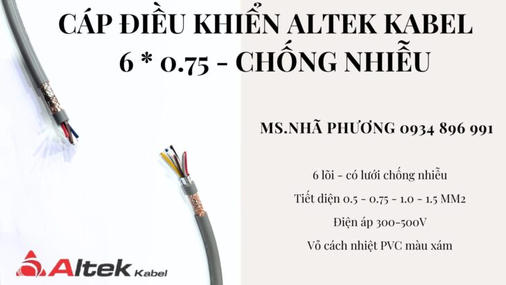 CÁP ĐIỀU KHIỂN 6 X 0.75 ALTEK KABEL SH-500 CÓ SẴN – GIAO NGAY