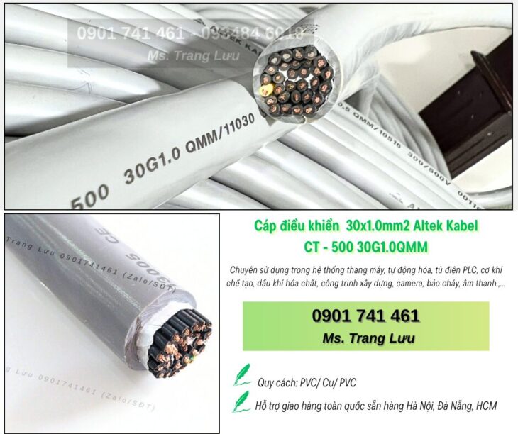 Cáp tín hiệu 30 lõi sẵn hàng Đà Nẵng, Hà Nội, Hồ Chí Minh