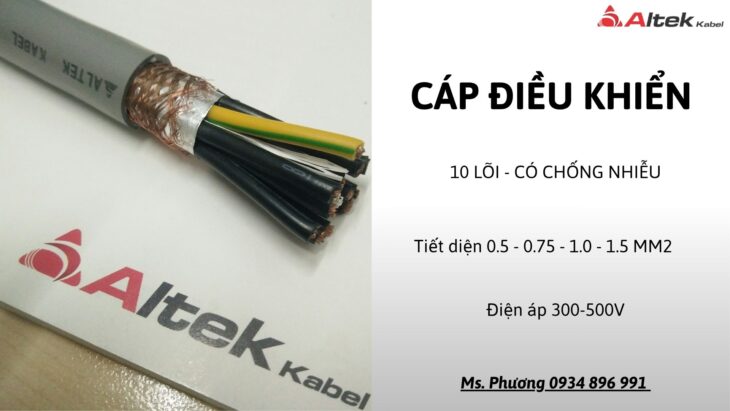 Cáp điều khiển 10×0.5 MM2 Altek Kabel tại Đà Nẵng – Hà Nội – Hồ Chí Minh