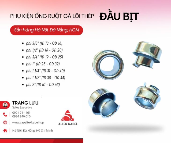 Đầu nối răng ngoài, đầu nối răng trong, đầu bịt, khớp nối, đầu nối không răng
