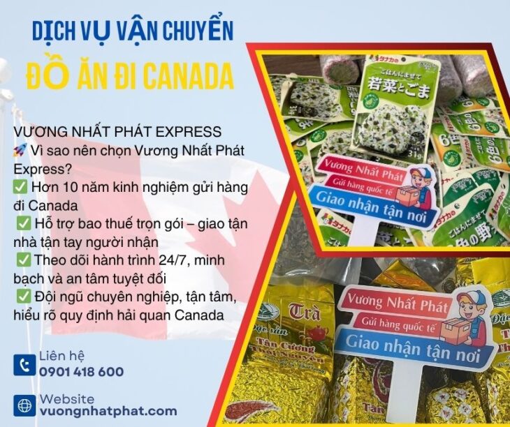 GIÁ CƯỚC GỬI BÁNH MỨT ĐI CANADA , DỊCH VỤ GỬI ĐỒ ĂN ĐI CANADA UY TÍN