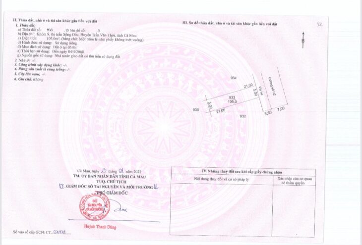 Bán đất nền dự án tại Thị trấn Sông Đốc, giá siêu hời 28 tr/m2, 105 m2