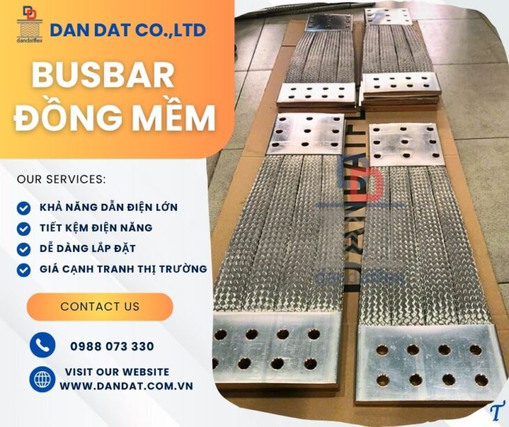 Dây đồng bện/ Dây đồng bện tiếp địa cáp ngầm/ Dây đồng bện tiếp địa tủ bảng điện/ Khớp nối đồng mềm
