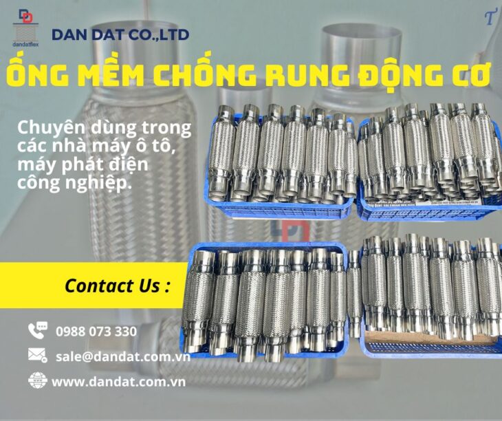 Bô giảm chấn inox/ Bô zin chống rung/ Ống bô xả máy phát điện/ Ổng giảm chấn cho tàu biển/Ống xả mềm