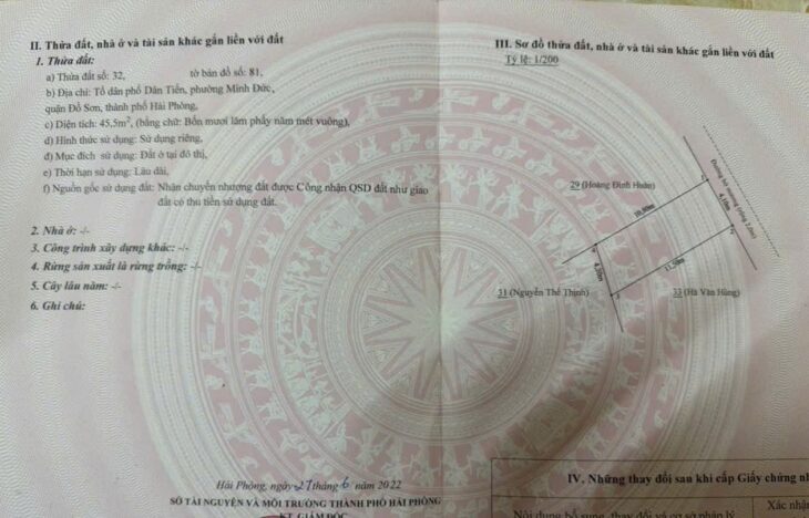 Đất hiếm Minh Đức – Đồ Sơn, gần đường ven biển, giá chỉ hơn 7xx triệu – ZALO 0567 222 555