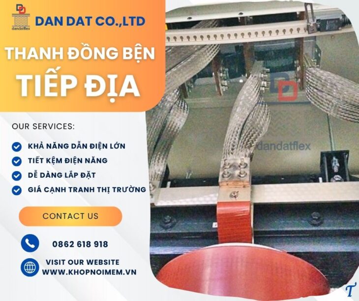 Dây đồng bện/ Dây đồng bện tiếp địa cáp ngầm/ Dây đồng bện tiếp địa tủ bảng điện/ Khớp nối đồng mềm