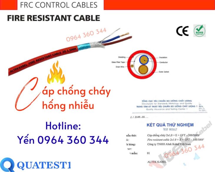Cáp báo cháy chống cháy chống nhiễu 2×1.5 sẵn kho