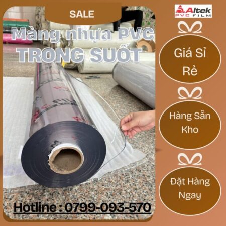 Bán màng PVC Dẻo Trong Suốt / Khổ Lớn – giá rẻ tại Đồng Nai