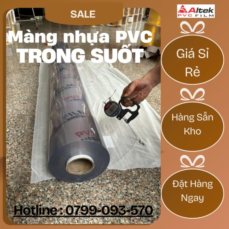 Bán màng PVC Dẻo Trong Suốt / Khổ Lớn – giá rẻ tại Đồng Nai