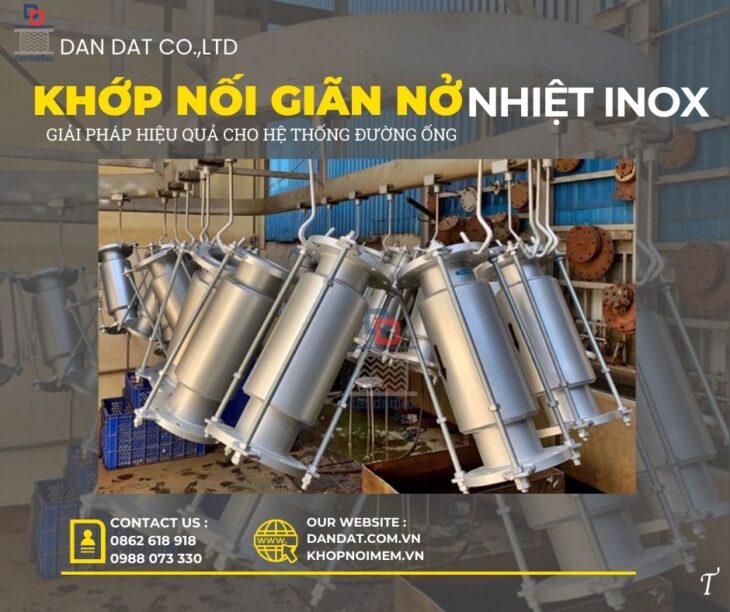 Khớp giãn nở dẫn khí CO/ Khớp giãn nở bằng vải chịu nhiệt/ Khớp nối giãn nở inox mặt bích