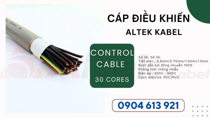 Cáp điện 30 lõi Altek Kabel 30×0.5/30×0.75/30×1.0/30×1.5 Altek Kabel chính hãng
