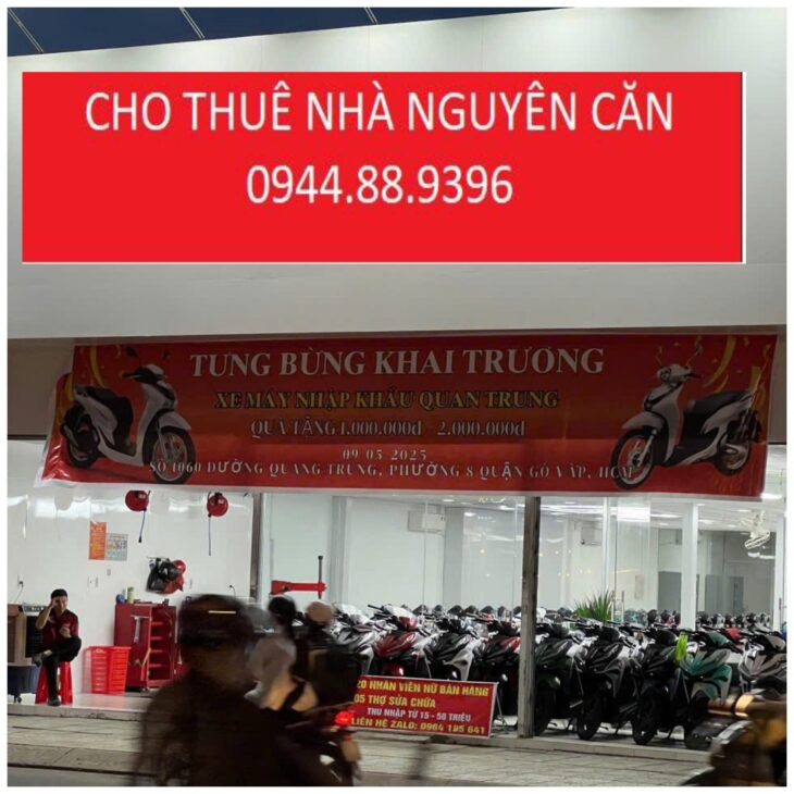 Cho thuê mặt bằng Quang Trung, P.8, Gò Vấp, 10.5x30m, 90tr, TL