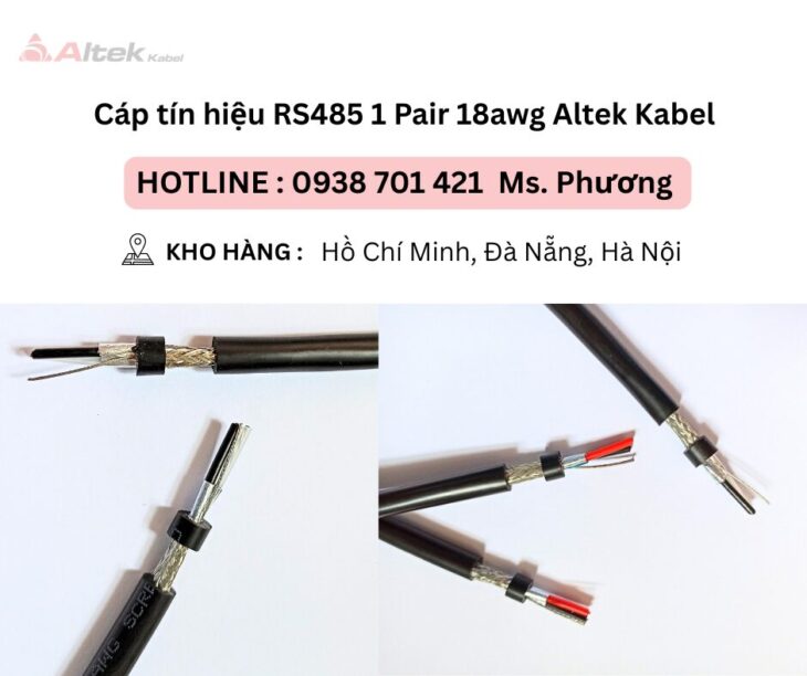 Cáp tín hiệu RS485 1 Pair 18awg Altek Kabel tại Đà Nẵng, Hà Nội, Hồ Chí Minh