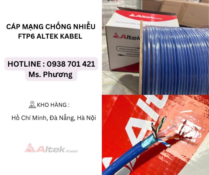 Cáp mạng chống nhiễu FTP6 Altek Kabel Đà Nẵng, Hà Nội, Hồ Chí Minh