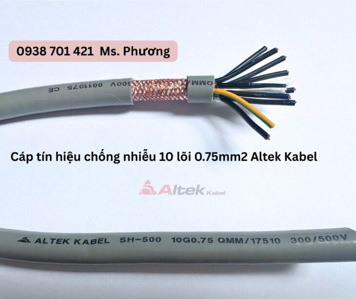 Cáp tín hiệu chống nhiễu 10 lõi 0.75mm2 Altek Kabel Đà Nẵng, Hà Nội, Hồ Chí Minh