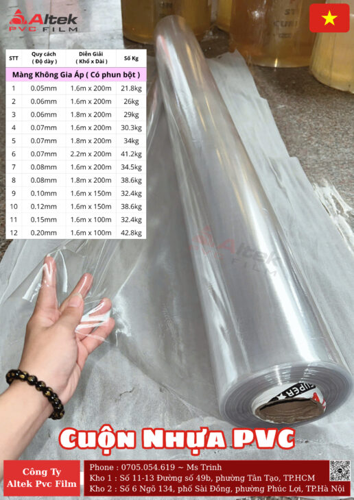 Màng nhựa pvc trong giá bao nhiêu? Có freeship không?