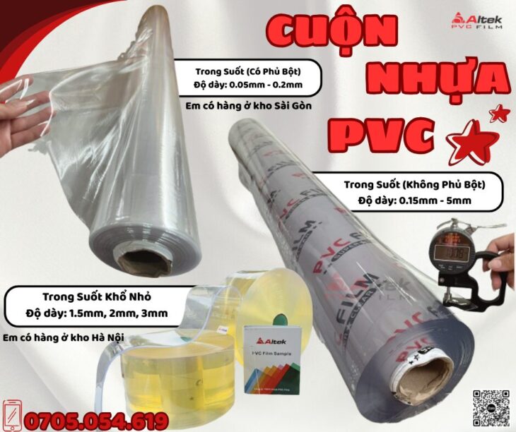 Nhà cung cấp nhựa pvc trong dẻo – sẵn hàng miền nam và miền bắc