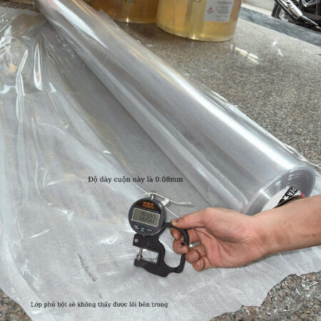 Nhà xưởng phân phối cuộn nhựa pvc trong dẻo, dày 0.08mm