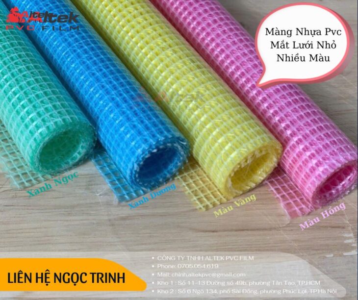 Mắt lưới sợi gia cương nhiều màu độ dày 3mm