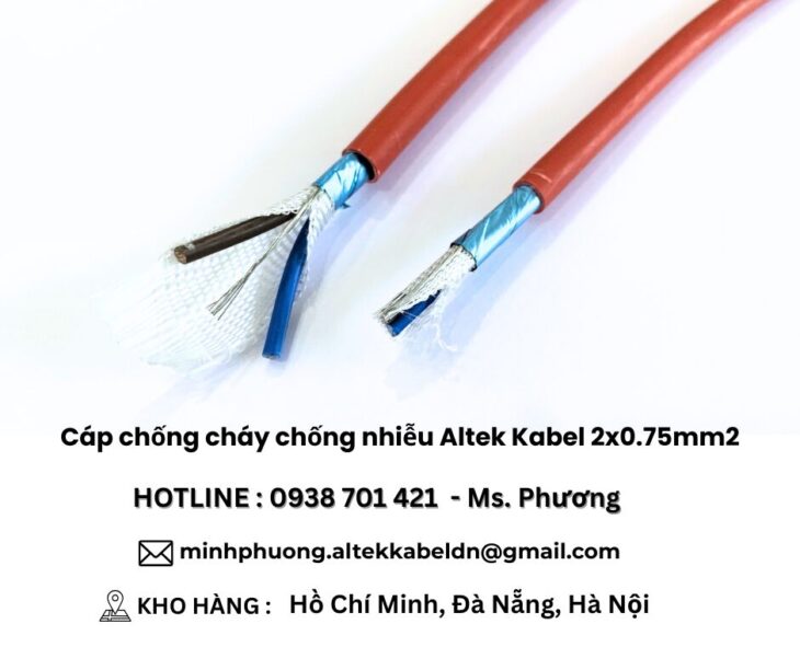 Cáp chống cháy chống nhiễu Altek Kabel 2×0.75mm2