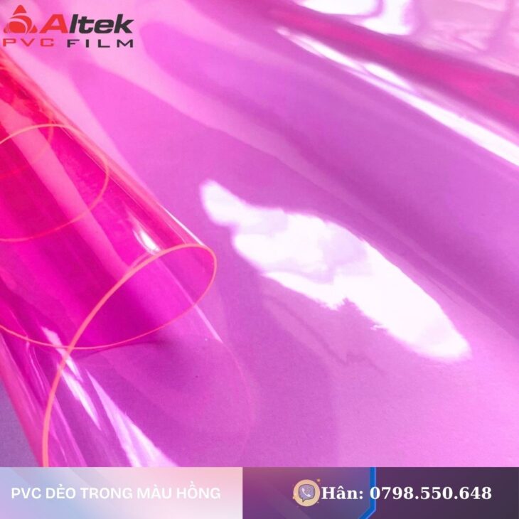 Màng pvc dẻo màu hồng – nổi bật, ngọt ngào, tinh tế
