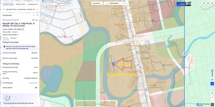 Bán đất phố Nguyễn Văn Tạo, Hiệp Phước, Nhà Bè, thành phố Hồ Chí Minh – 369m2, lô góc, miễn TG