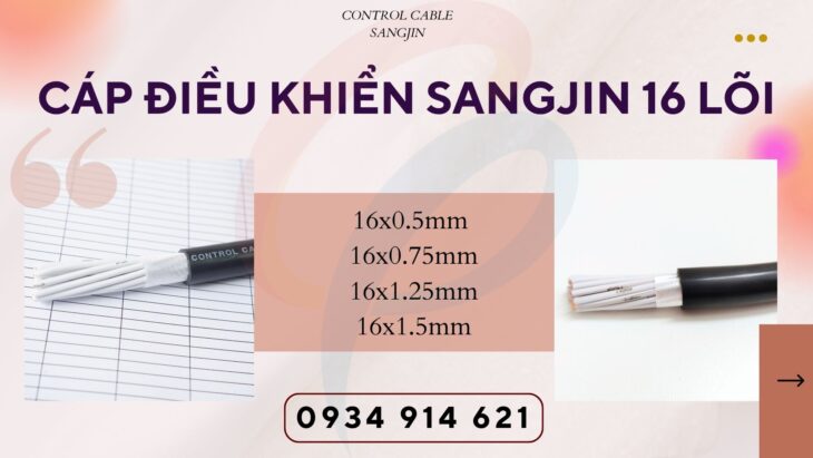 Cáp Sangjin 16 lõi 16×0.5mm – phân phối tại HCM