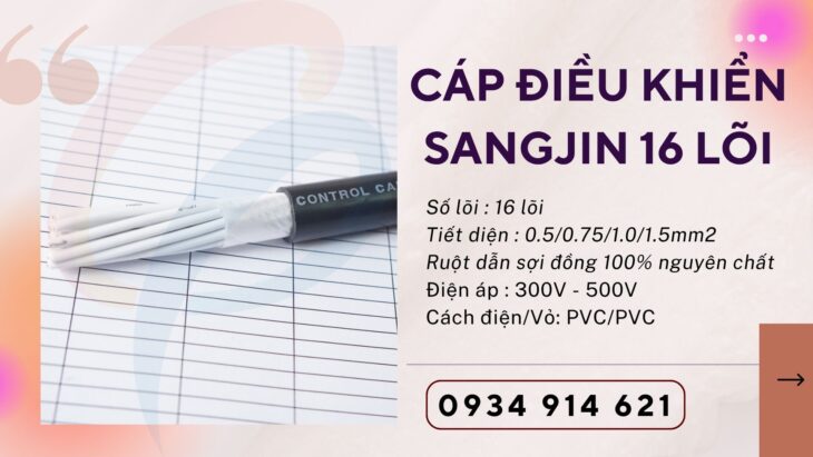 Cáp Sangjin 16 lõi 16×0.5mm – phân phối tại HCM