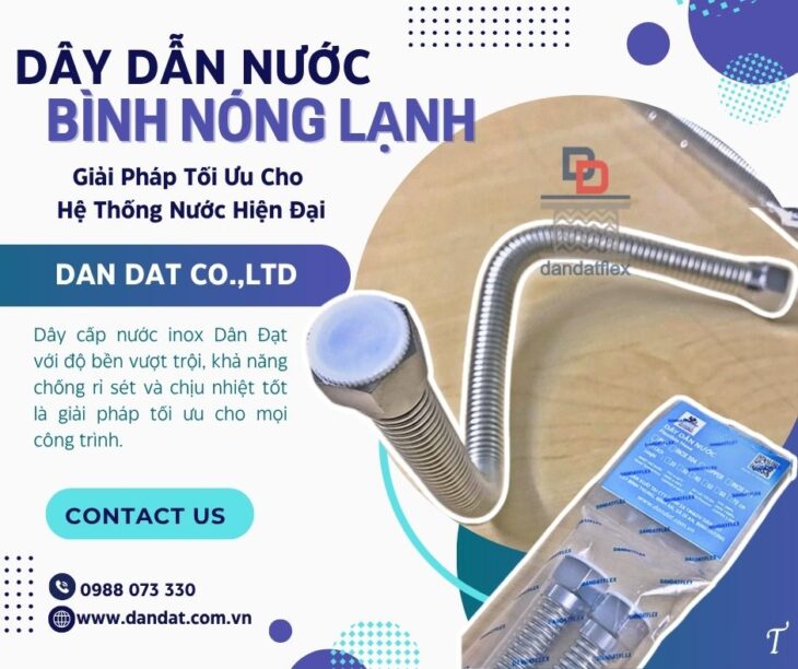 Dây cấp nước nóng lạnh inox 304/ Dây inox cấp nước ren trong/ Ống mềm kết nối bình nước nóng