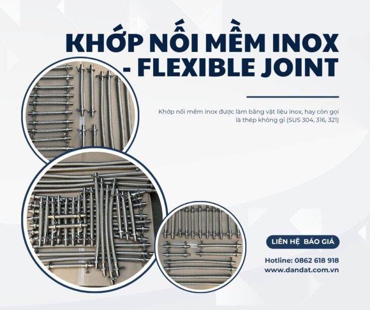 Khớp Nối Mềm Cho Máy Phát Điện/ Khớp Nối Mềm Inox Mặt Bích/Bù Trừ Giãn Nở Nhiệt Inox/Bù Trừ Áo