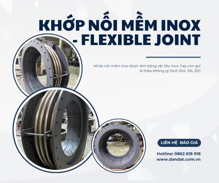 Khớp Nối Mềm Cho Máy Phát Điện/ Khớp Nối Mềm Inox Mặt Bích/Bù Trừ Giãn Nở Nhiệt Inox/Bù Trừ Áo