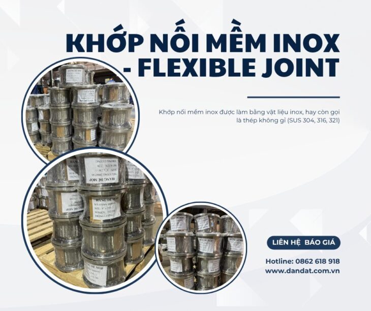 Khớp Nối Mềm Cho Máy Phát Điện/ Khớp Nối Mềm Inox Mặt Bích/Bù Trừ Giãn Nở Nhiệt Inox/Bù Trừ Áo