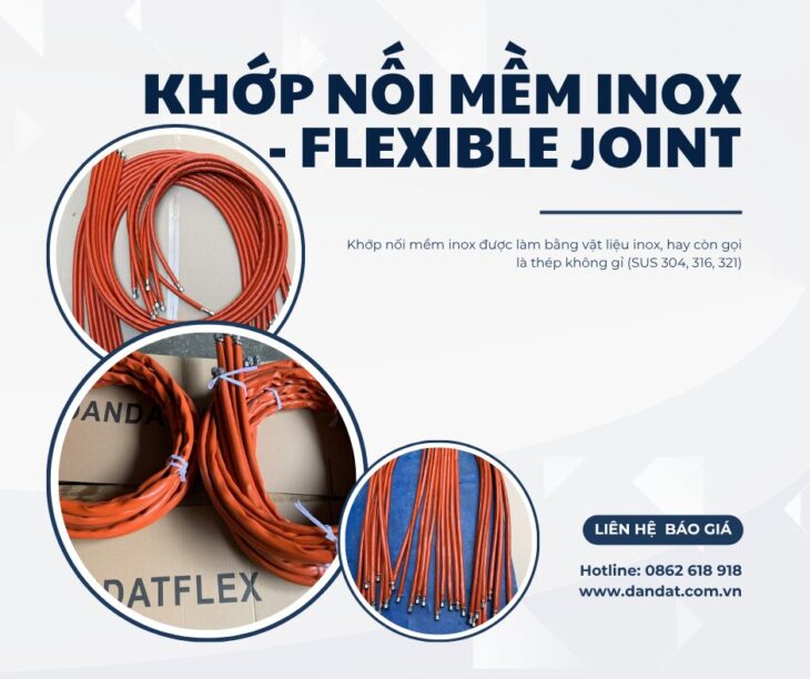 Khớp Nối Mềm Cho Máy Phát Điện/ Khớp Nối Mềm Inox Mặt Bích/Bù Trừ Giãn Nở Nhiệt Inox/Bù Trừ Áo