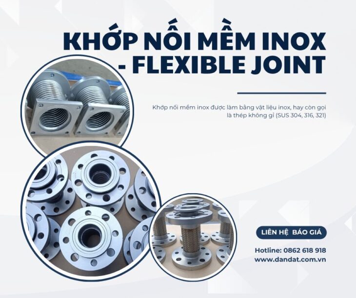 Khớp Nối Mềm Cho Máy Phát Điện/ Khớp Nối Mềm Inox Mặt Bích/Bù Trừ Giãn Nở Nhiệt Inox/Bù Trừ Áo
