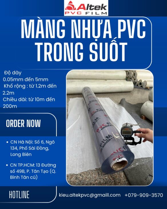 MÀNG DẺO CHỐNG THẤM / MÀNG NHỰA PVC TRONG SUỐT – GIÁ RẺ TỐT – CHẤT LƯỢNG UY TÍN
