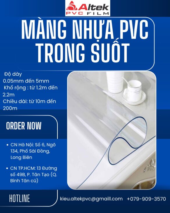 MÀNG DẺO CHỐNG THẤM / MÀNG NHỰA PVC TRONG SUỐT – GIÁ RẺ TỐT – CHẤT LƯỢNG UY TÍN