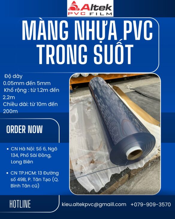 MÀNG DẺO CHỐNG THẤM / MÀNG NHỰA PVC TRONG SUỐT – GIÁ RẺ TỐT – CHẤT LƯỢNG UY TÍN