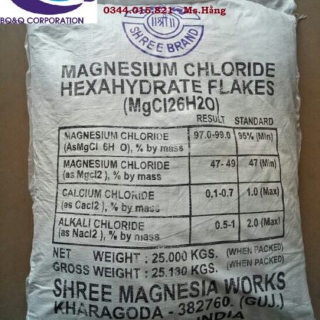 Khoáng nguyên liệu MgCl2 dạng vảy hàng Ấn Độ, cung cấp khoáng cho ao nuôi