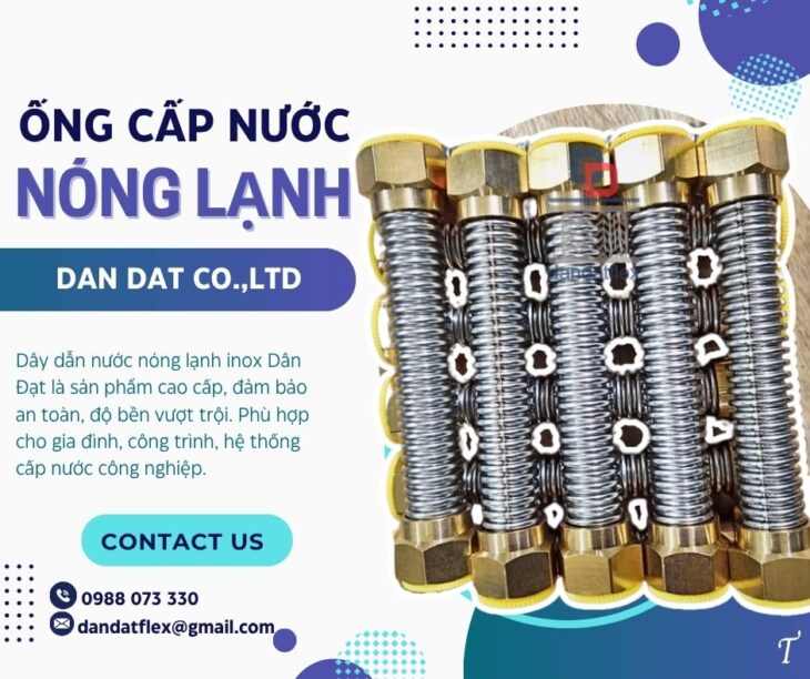 Dây cấp nước nóng lạnh inox 304/ Dây inox cấp nước ren trong/ Ống mềm kết nối bình nước nóng