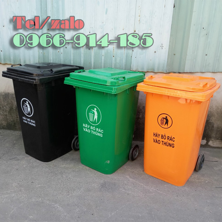 Thùng rác 240L nhựa HDPE công cộng giá rẻ miền nam