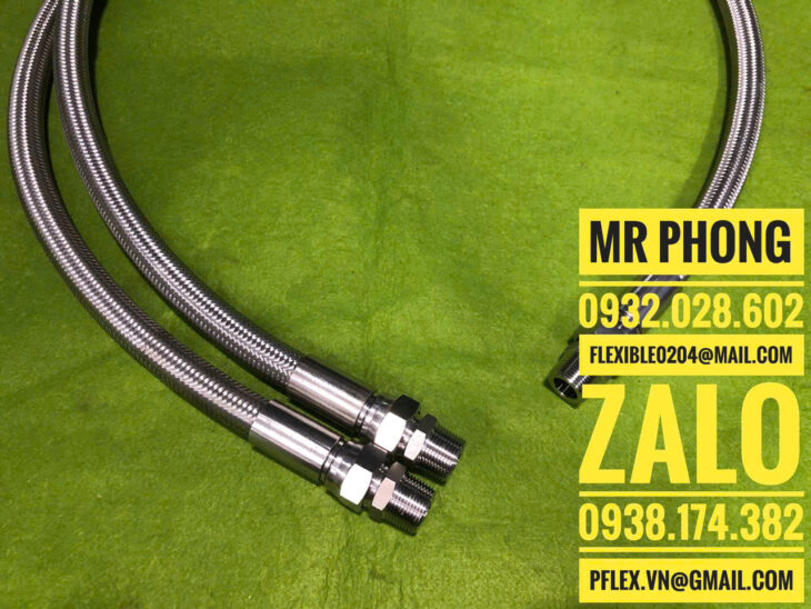 Ống Teflon bọc lưới inox- Ống Teflon chịu nhiệt- Ống teflon -Ống mềm PTFE -Ống Teflon PTFE