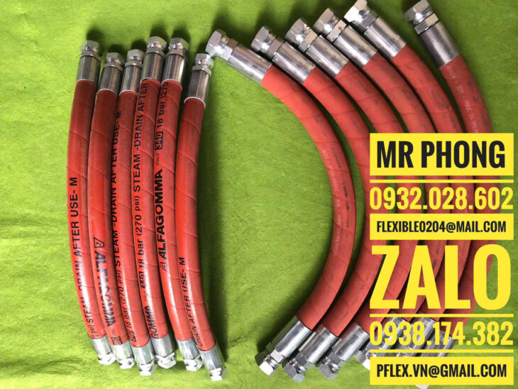 ống mềm dẫn hơi nóng-Ống Steam dẫn hơi nước chịu nhiệt – Ống dẫn hơi nước nóng Steam Hose