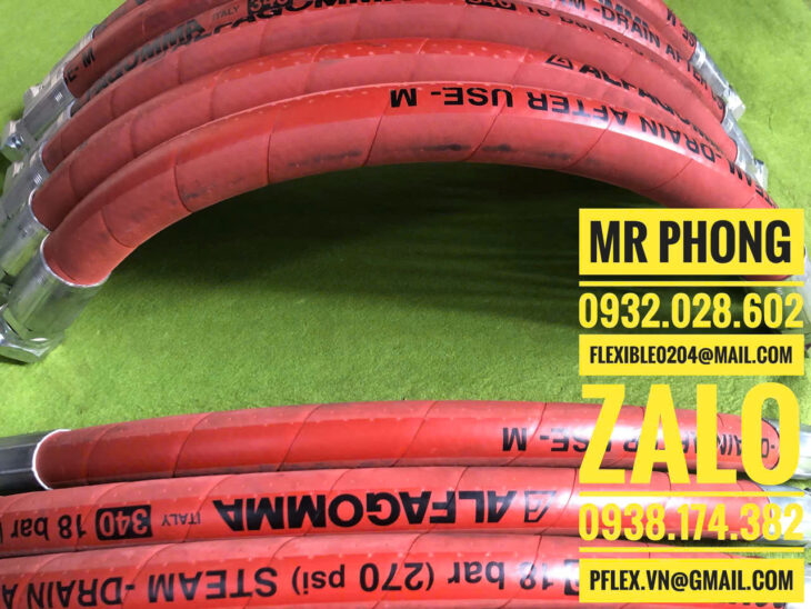 ống mềm dẫn hơi nóng-Ống Steam dẫn hơi nước chịu nhiệt – Ống dẫn hơi nước nóng Steam Hose