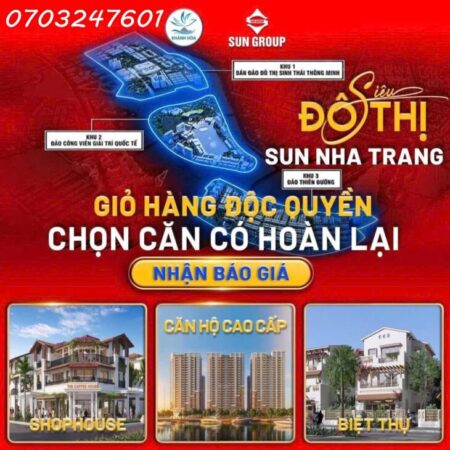 DỰ ÁN KHU ĐÔ THỊ HỖN HỢP CỦA TẬP ĐOÀN SUNGROUP TẠI NHA TRANG – KHÁNH HÒA