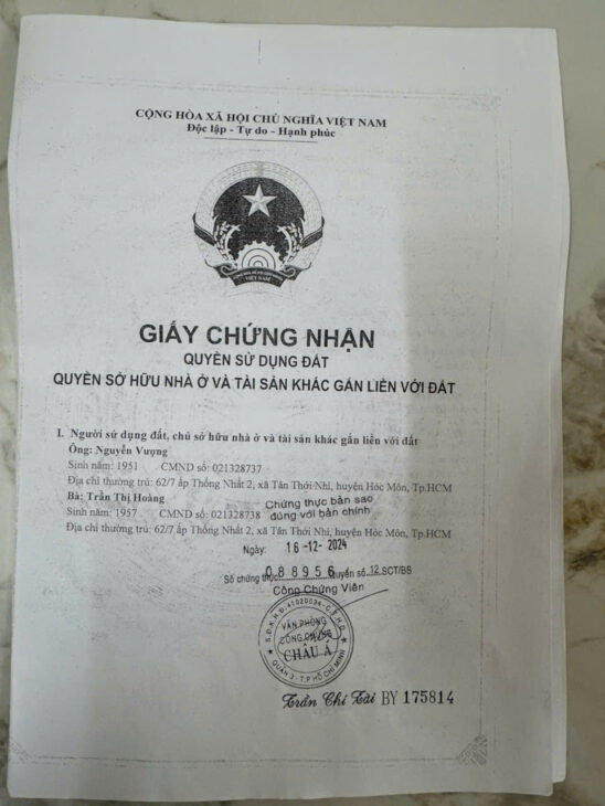 BÁN NHÀ HẺM XE HƠI – GẦN CHỢ THÀNH, QL22 – DIỆN TÍCH DÀI ĐẸP – GIÁ CHỈ 4,7 TỶ